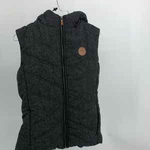 REI Arbor wool puffy vest small grey